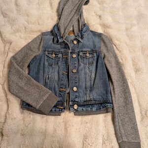 Women's Blue and Gray Jean Jacket